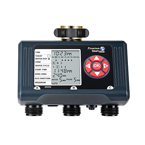 DEWENWILS Sprinkler Timer 3 Zone, with Rain Delay/Manual/AUTO Irrigation - color: 3 Zone