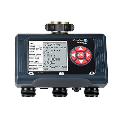 DEWENWILS Sprinkler Timer 3 Zone, with Rain Delay/Manual/AUTO Irrigation - color: 3 Zone