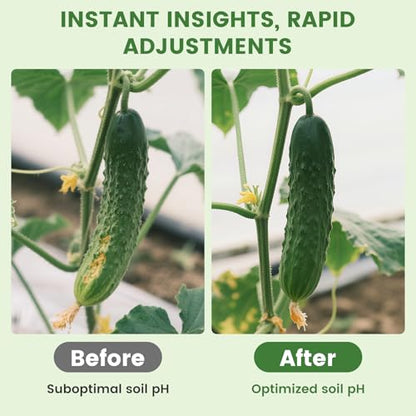 Soil pH Test Kit: 150 pH Test Strips with Cylinder for Quick Readings | Easy Testing for Garden & Lawn | Includes Illustrated Guide