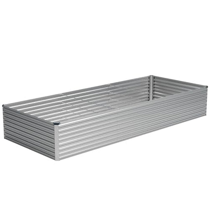 Vengarus 12x4x2ft Galvanized Raised Garden Bed,Metal Raised Beds Kit Silver - color: Silver, size: 12x4x2 ft