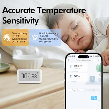 eMylo WiFi Thermometer Hygrometer,Smart Indoor Temperature Humidity Sensor