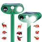 Solar Ultrasonic Animal Repellent 2 Pack,Motion Activated Deterrent for Deer, Cat, Squirrel, Raccoon, Rabbit & Bird, Waterproof Outdoor Animal Repeller with LED Strobe for Yard, Garden & Orchard