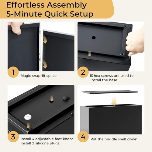Metal Divider Planter, 30W x 11D x 24H, Black - color: Black, size: 30Wx11Dx24H