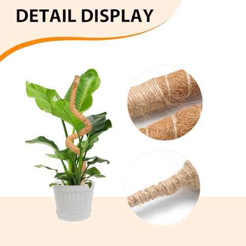 SYOWADA 2PCS 70cm Upgrade Adjustable Moss Poles for Indoor Plants