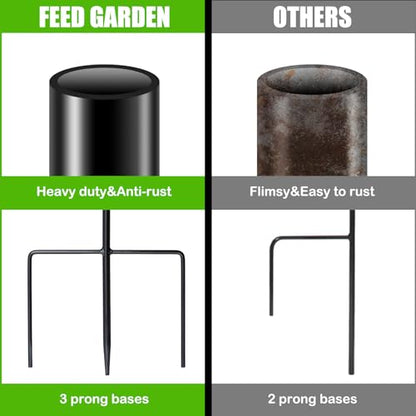 FEED GARDEN 32" Small Shepherd Hooks for Outdoor,Adjustable Decorative Garden Hooks for Solar Lanterns, Hanging Plants, Wind Chimes & Garden Decor, 2 Pack