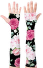 Gardening Sleeves for Women UV Sun Protection with Thumb Hole Anti-Scratch - color: Black Rose