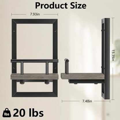 Sbosbo Floating Shelves for Wall Plant Shelf Indoor Wall Mounted Shelves - color: Grey