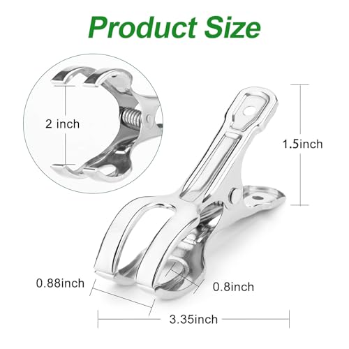 24 Pack Large Garden Clips for Netting, Clamps with 2''Jaw Opening