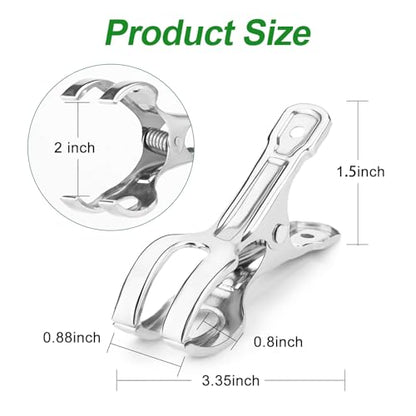 24 Pack Large Garden Clips for Netting, Clamps with 2''Jaw Opening