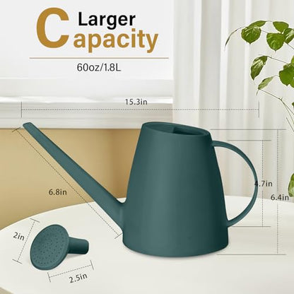Plastic Watering Can for Home Plant Garden1/2 Gallon Blackish Green - color: Blackish Green