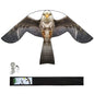 eyijklzo Bird Scarer Hawk Flying Kite Without 13ft Pole-Only Grey Kite - style: Grey-Only kite