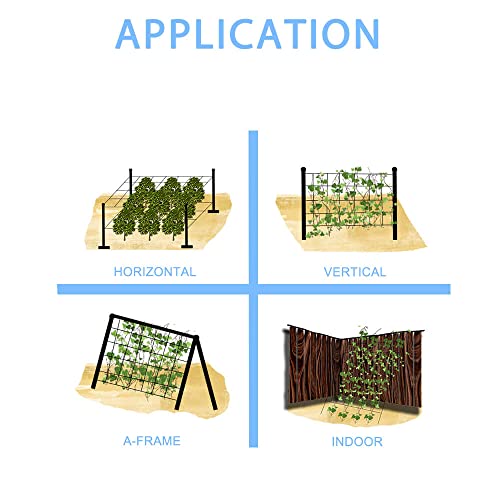 Heavy Duty Green Trellis Netting Roll - 47''x328' Plastic Plant Green Trellis Net for Climbing Plants - color: Green, size: 47''x328'