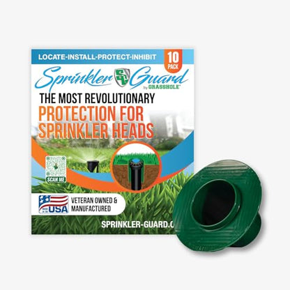 GRASSHOLE Sprinkler Head Guard Protector - Donut-Style, Prevents Mower Damage - 10 Pack - ABS Plastic - size: 10 Pack