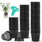 100PCS 2 inch Net Cups Pots, with 20 Plant Labels for Hydroponics Aquaponics Planter Indoor Outdoor Growing Baskets Slotted Mesh