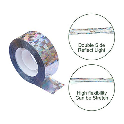 4 Pack Bird Reflective Scare Tapes, 1048ft Dual-Sided Pigeon Scare Tapes