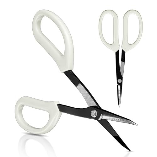 8-Inch Precision Plant Trimming & Pruning Scissors - White