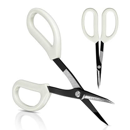 8-Inch Precision Plant Trimming & Pruning Scissors - White