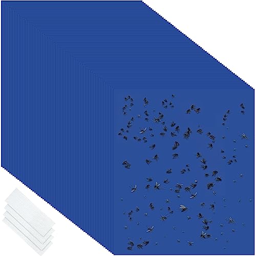 Qualirey 100 Pcs 6x8 Inch Blue Sticky Traps for Thrips - color: Blue