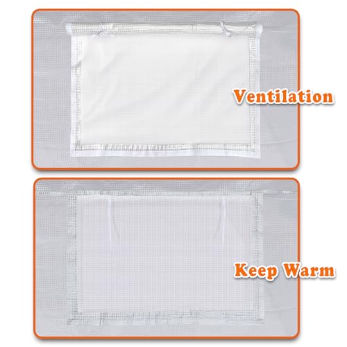 Greenhouse Replacement White Cover for Support Arch Frame (20 X 10 X 7') - size: 20 X 10 X 7'
