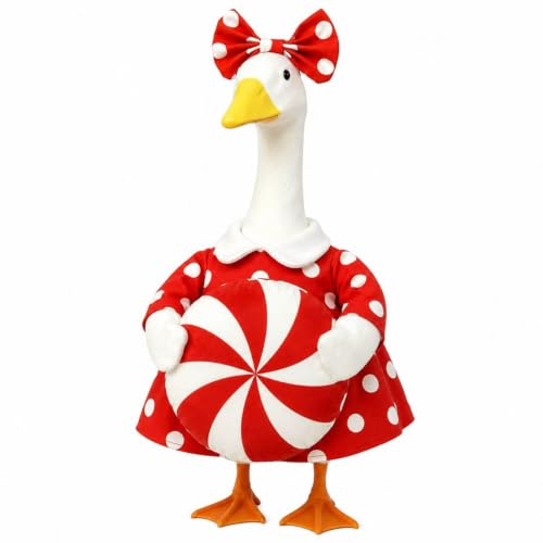 Christmas Candy Porch Goose Outfit for 23 Inch Lawn Goose Statues - size: C-Christmas