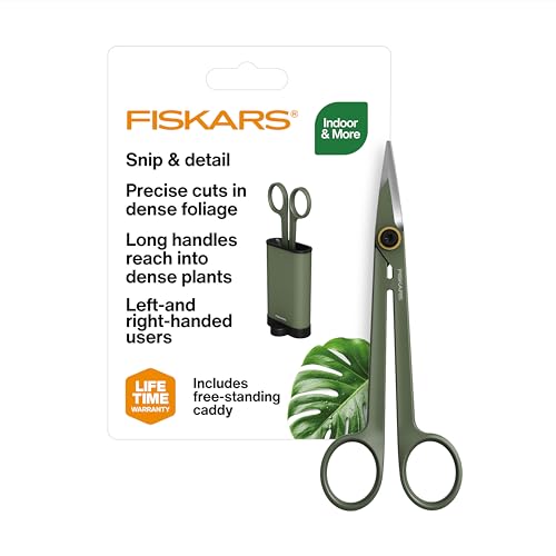 Fiskars 6" Plant Detailer Snips & Holder, Precision Indoor Gardening Tool - size: Detail Snipper
