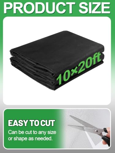 10x20ft Strong PP Nanocomposite Mosquito Net Garden Netting, Black - color: Black, size: 10x20 FT