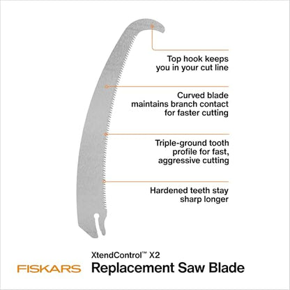 Fiskars XtendControl X2 Hook Bill Replacement Pruning Saw Blade, 15"