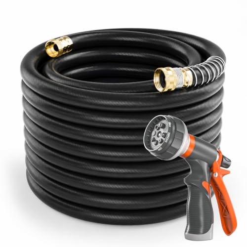 SPECILITE Garden Water Hose 200 ft x 3/4", Heavy Duty & Kink-less, Black - color: 3/4" Black, size: 200FT