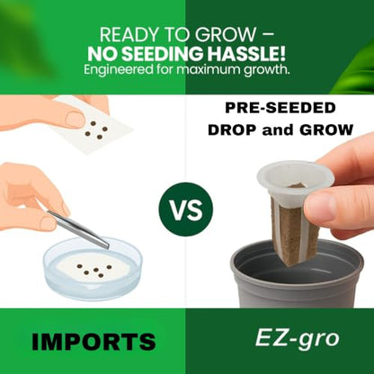 EZ-GRO Gourmet Herb Seeds Pod Kit (9) Compatible with Aerogarden Pods - size: 9 Pod