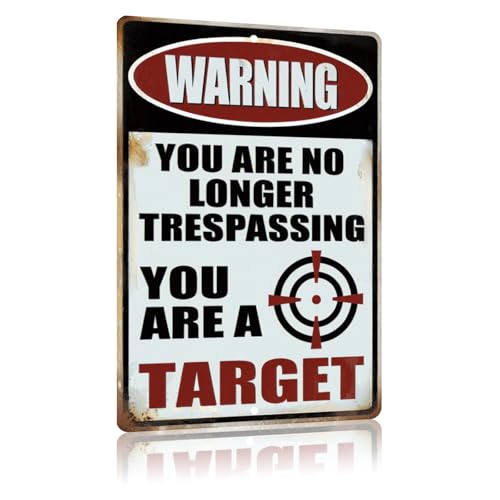 Funny No Trespassing Metal Signs - color: No Trespassing Sign