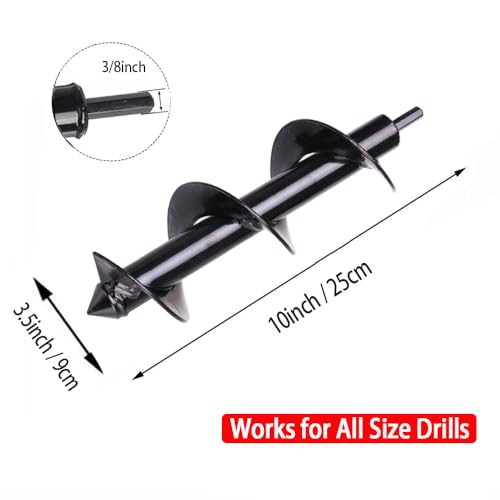 9x25cm Garden Spiral Auger Drill Bit, Post Hole Digger for Bulbs - color: 9x25cm