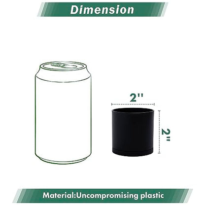 D'vine Dev 24-Pack Mini Black Plastic Planters with Saucers, 2 in, 74-Y-A-6 - size: 2"