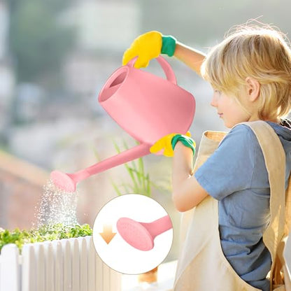 Plastic Watering Can for Home Plant Garden 1/2 Gallon Pink - color: Pink