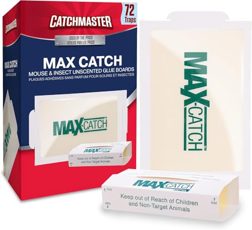 Catchmaster Max-Catch Unscented Glue Traps 72pk, Sticky Mouse Traps Indoor - style: 72-PK Unscented