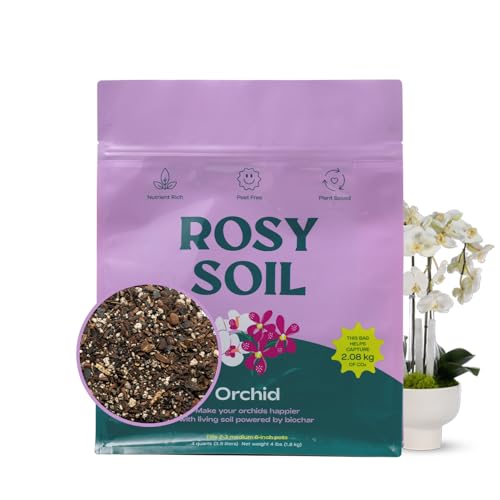 Rosy Soil Orchid Potting Mix, 4 Quarts - color: Orchid, size: 4 Quarts