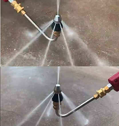 MIZORLIE Pressure Washer Sewer Jetter Nozzle with Stainless Steel - color: back3/8
