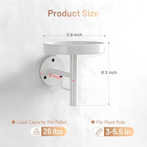 YUOROS 3 Pack Wall Planters for Indoor Plants (White) - color: White