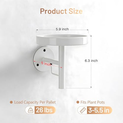 YUOROS 3 Pack Wall Planters for Indoor Plants (White) - color: White