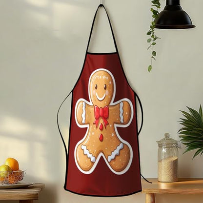 Funny Apron for Men Women Baking Gardening Sewing BBQ Waterproof Cute Gifts - color: Gingerbread
