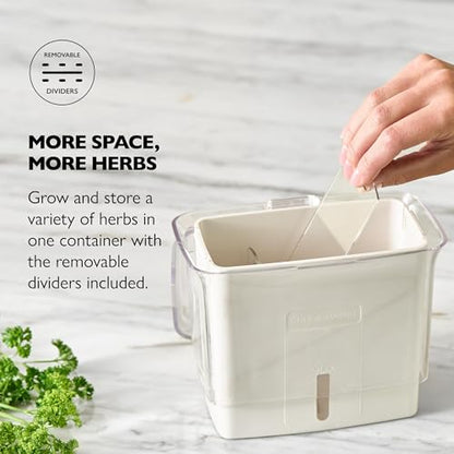 Cole & Mason Fresh Herb Keeper - Acrylic Storage Container for Refrigerator - Storage for Herbs & Vegetables for Fridge - Fresh Herb Keeper - size: Fresh Herb Keeper