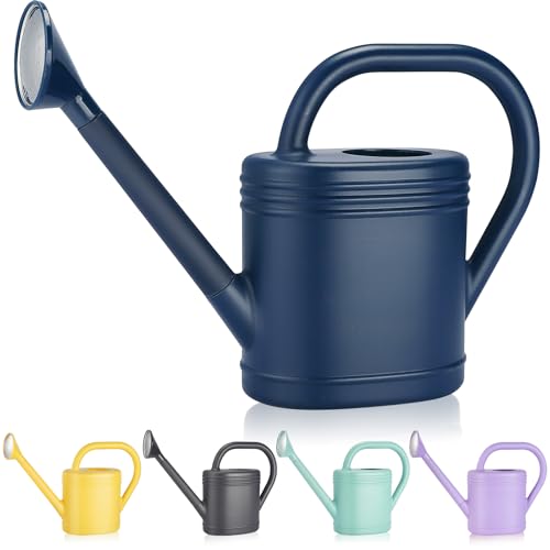 1 Gallon Watering Can for Indoor Plants, Garden Watering Cans for Outdoor Plant House Flower, Modern Plant Watering Can Large Long Spout with Sprinkler Head - color: Blue, size: 1 Gallon