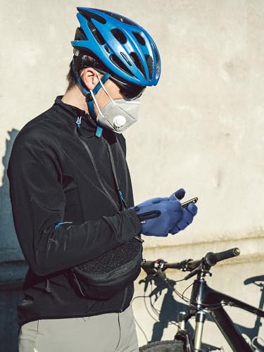 Bencailor Winter Fingerless Fishing Gloves - color: Black,Blue, size: Large