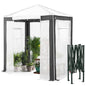 EAGLE PEAK 6x4 Walk in Pop Up Greenhouse, Gray/White - color: Gray/White, size: 6x4