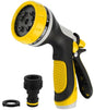 Garden Hose Nozzles with 10 Watering Patterns, Water Hose Nozzle Sprayer - color: Yellow