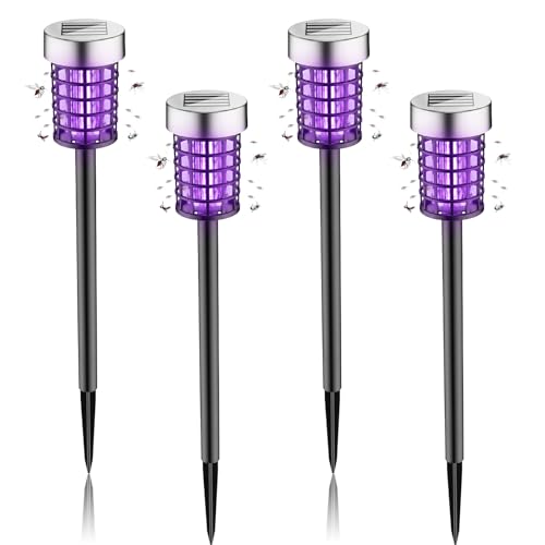 4 Pack Solar Bug Zapper Outdoor Waterproof Mosquito Repellent Outdoor Patio