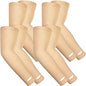 Janmercy 4 Pairs Protective Arm Sleeves for Thin Skin,Nude - color: Nude