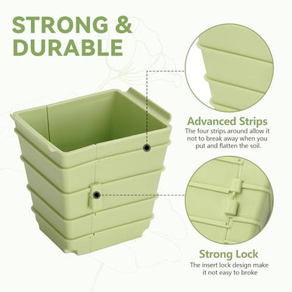 Side-Open Seed Starter Tray 4-Pack, 24 Cells Modular Design with Detachable Plant Cells, Extra-Large 2.36"x2.28" Cells, Reusable Seed Germination Kit for Indoor & Outdoor Gardening