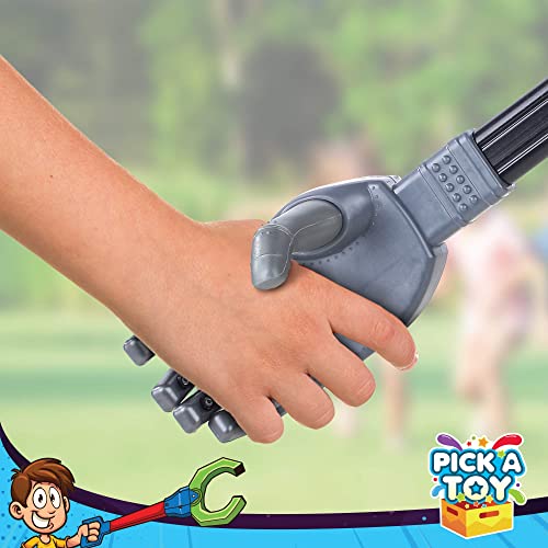 Interactive Grabber Toy for Kids – 3 Pack Robot Claw Arm Set, Hand-Eye Coordination STEM Tool, 18 Inch Reacher Grasping Toy - style: Robot Hand and Robotic Claw Grabber