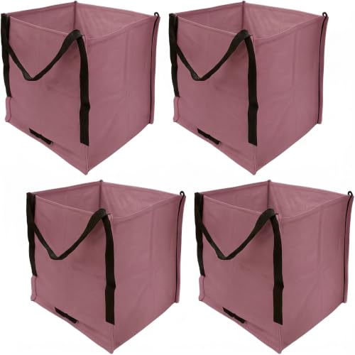 DURASACK Heavy Duty Storage Tote Bag 22-Gallon, Mauve, Pack of 4 - color: Mauve, size: Pack of 4