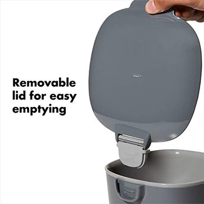 OXO Good Grips Easy-Clean Compost Bin, 0.75 Gal, Charcoal - color: Charcoal, size: 0.75 Gallon